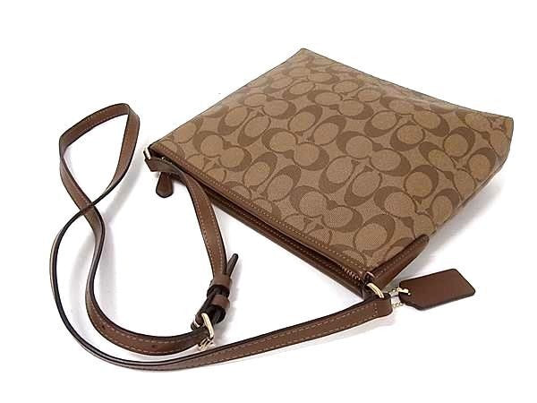 COACH コーチ ショルダーバッグ ジップ トップ ファイル バッグ F29210 ブラウン系 PVCレザー レディース 新品未使用展示品