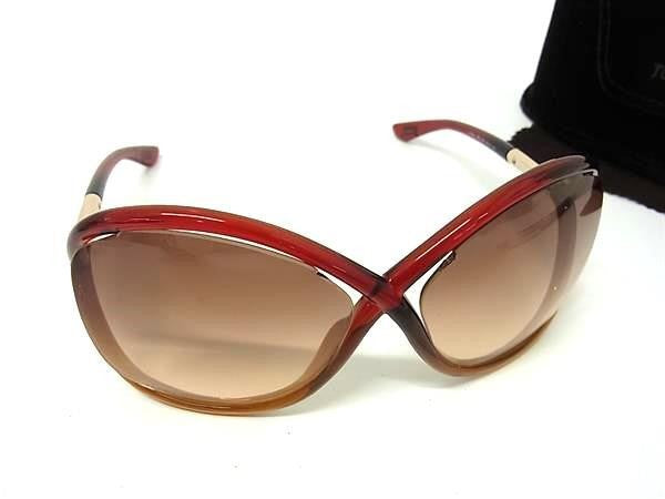 TOM FORD トムフォード サングラス Whitney ホイットニー TF9 レッドブラウン系 プラスチック レディース 超美品