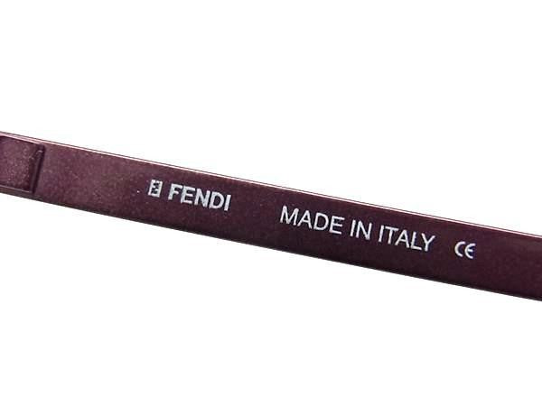 FENDI フェンディ サングラス VL7254 ダークパープル ライトクリアパープル系(レンズ) メタル プラスチック レディース 伊達メガネ 美品