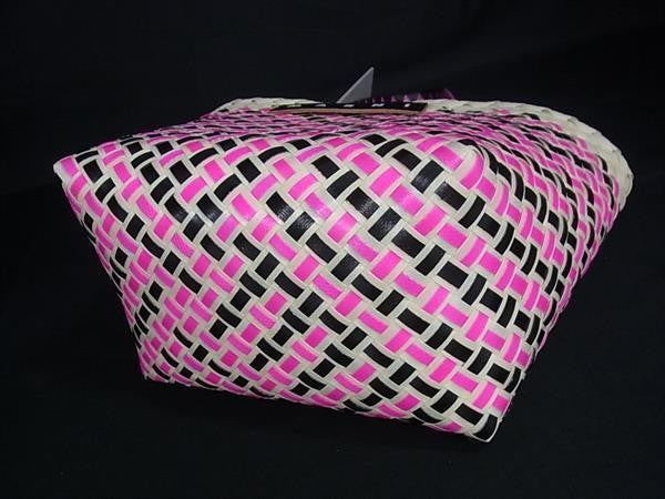 MARNI マルニ ハンドバッグ マーケットシリーズ ミニ ビーンズ バッグ SHMH0117A0 ベージュ系×ブラック系×ピンク系 マルチカラー ポリプロピレン レディース トートバッグ 新品未使用展示品