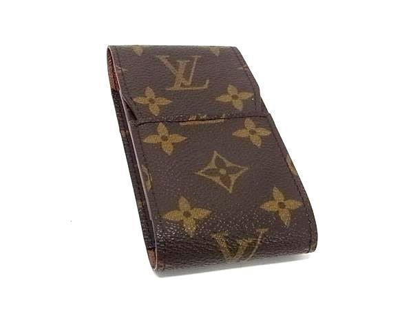 LOUIS VUITTON ルイヴィトン シガレットケース エテュイ シガレット M63024 ブラウン系 モノグラムキャンバス レザー ユニセックス 超美品