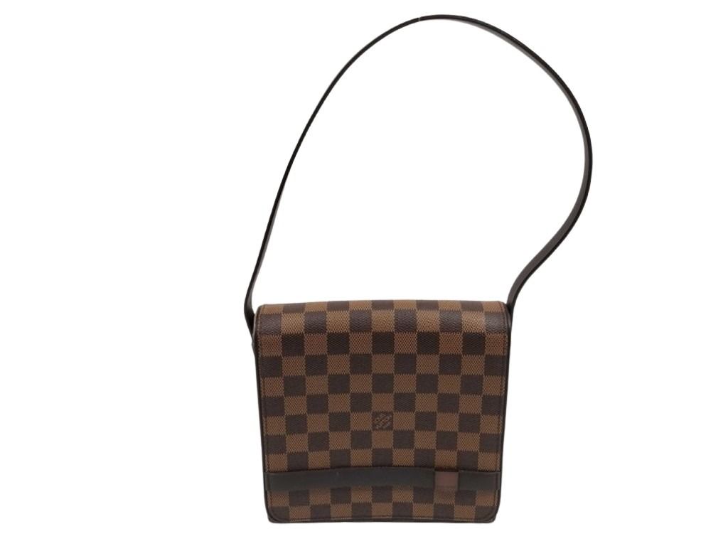 LOUIS VUITTON ルイヴィトン ショルダーバッグ トライベッカ ミニ N51162 エベヌ（ブラウン）系 LOUIS VUITTON ダミエ レディース ゴールド金具 美品