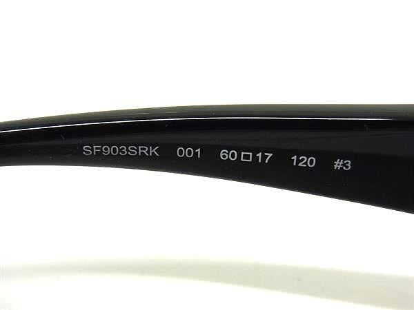 SALVATORE FERRAGAMO フェラガモ サングラス ガンチーニ SF903SRK ブラック ゴールド系 プラスチック ラインストーン レディース 美品