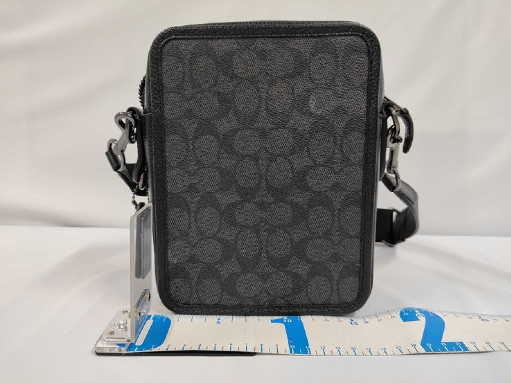 COACH コーチ ショルダーバッグ シグネチャー CW388 ブラック系 PVC レザー ユニセックス 美品