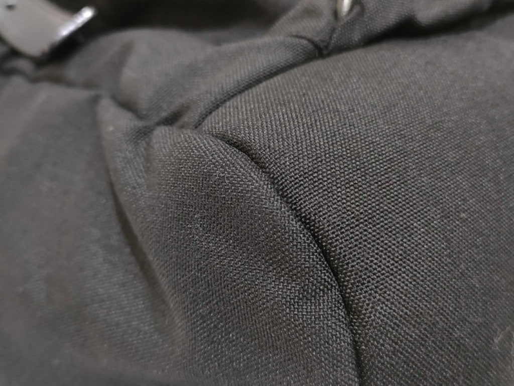 SAINT LAURENT サンローラン リュックサック ハンティング ロックサック 342609 ブラック系 キャンバス レザー ユニセックス バックパック シルバー金具 美品