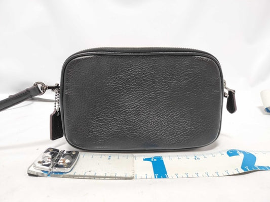 COACH コーチ ショルダーバッグ 65723 ブルー系 デニム レザー レディース パッチワーク 美品