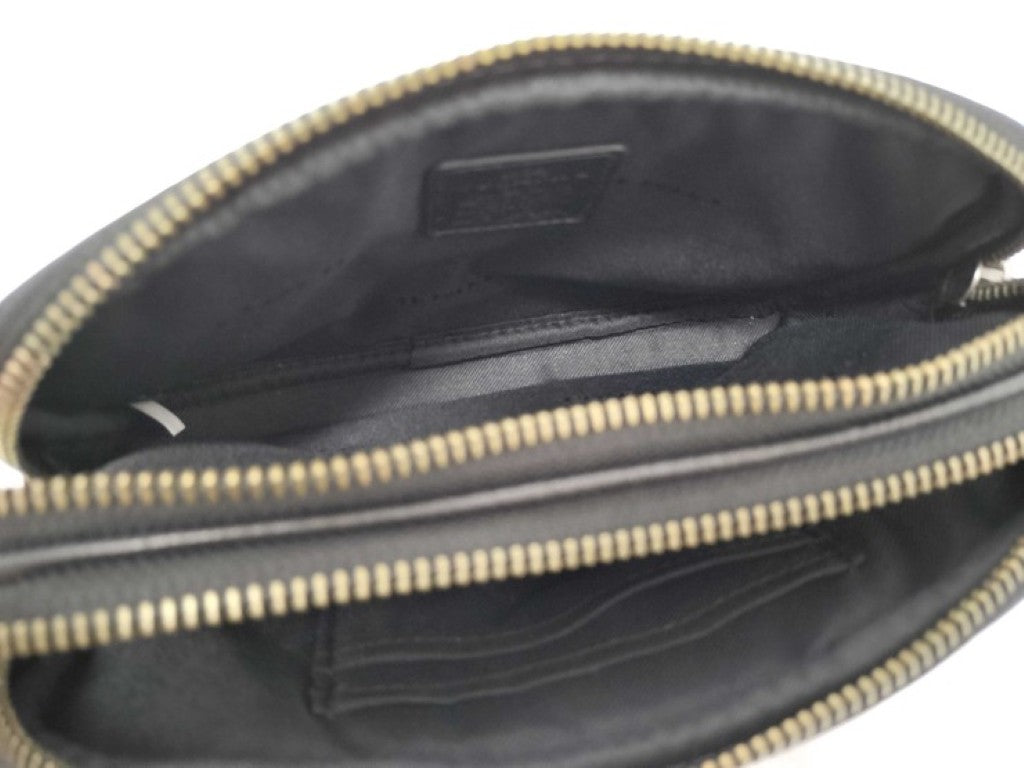 COACH コーチ ショルダーバッグ 65723 ブルー系 デニム レザー レディース パッチワーク 美品