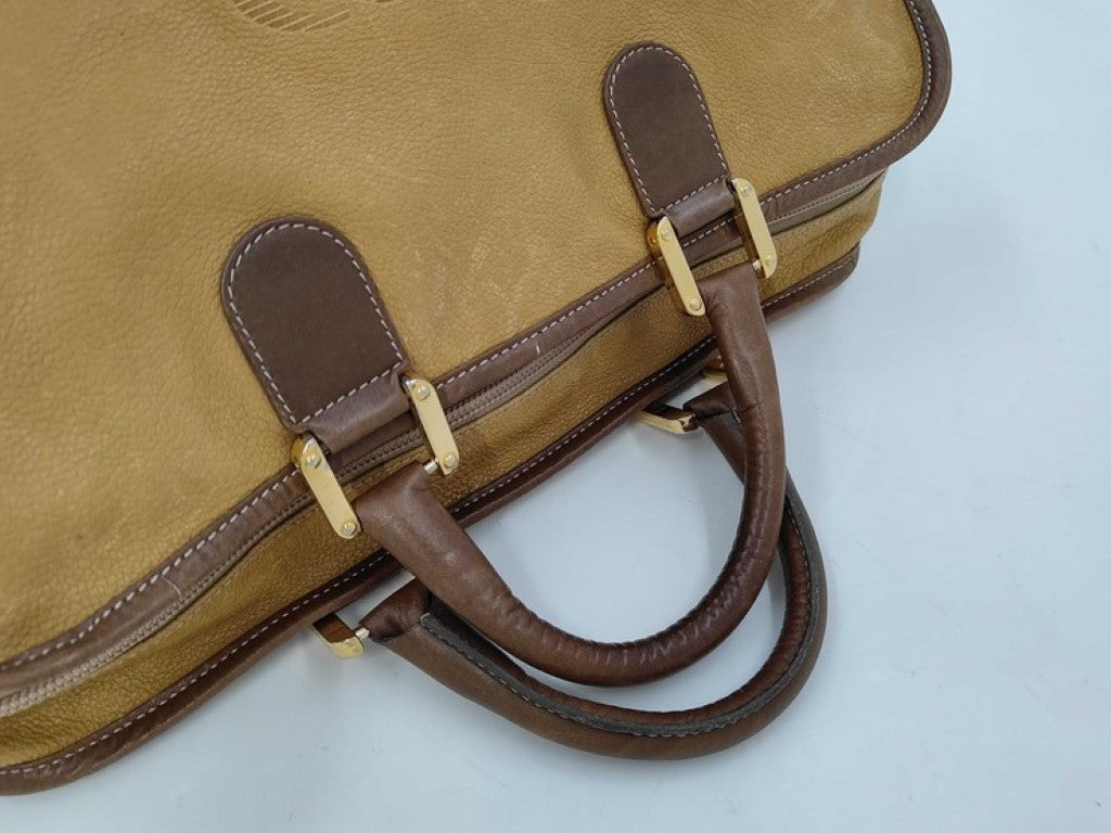 LOEWE ロエベ ハンドバッグ アマソナ40 ブラウン系 レザー レディース ボストンバッグ ゴールド金具