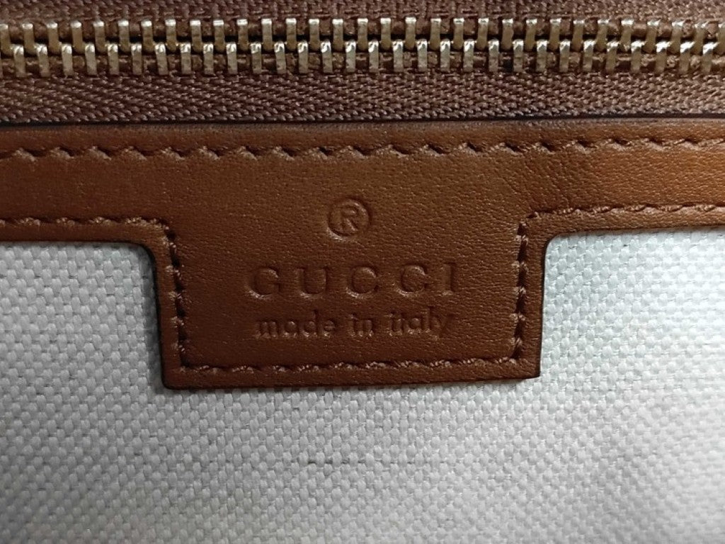 GUCCI グッチ ハンドバッグ ブロンディ ミディアム トップハンドルバッグ 815714 ブラウン系 レザー レディース 2WAY ショルダーバッグ ゴールド金具 美品