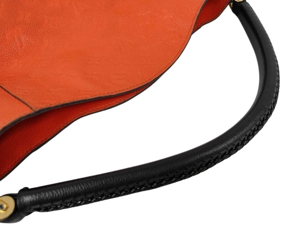 LOUIS VUITTON ルイヴィトン ショルダーバッグ バガテル M50074 アプリコ(オレンジ)系 モノグラムアンプラント レディース 2WAY ゴールド金具 美品