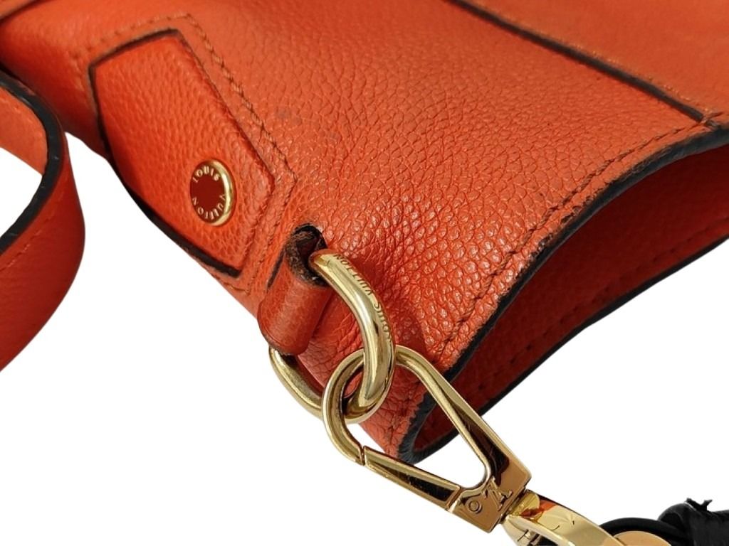 LOUIS VUITTON ルイヴィトン ショルダーバッグ バガテル M50074 アプリコ(オレンジ)系 モノグラムアンプラント レディース 2WAY ゴールド金具 美品