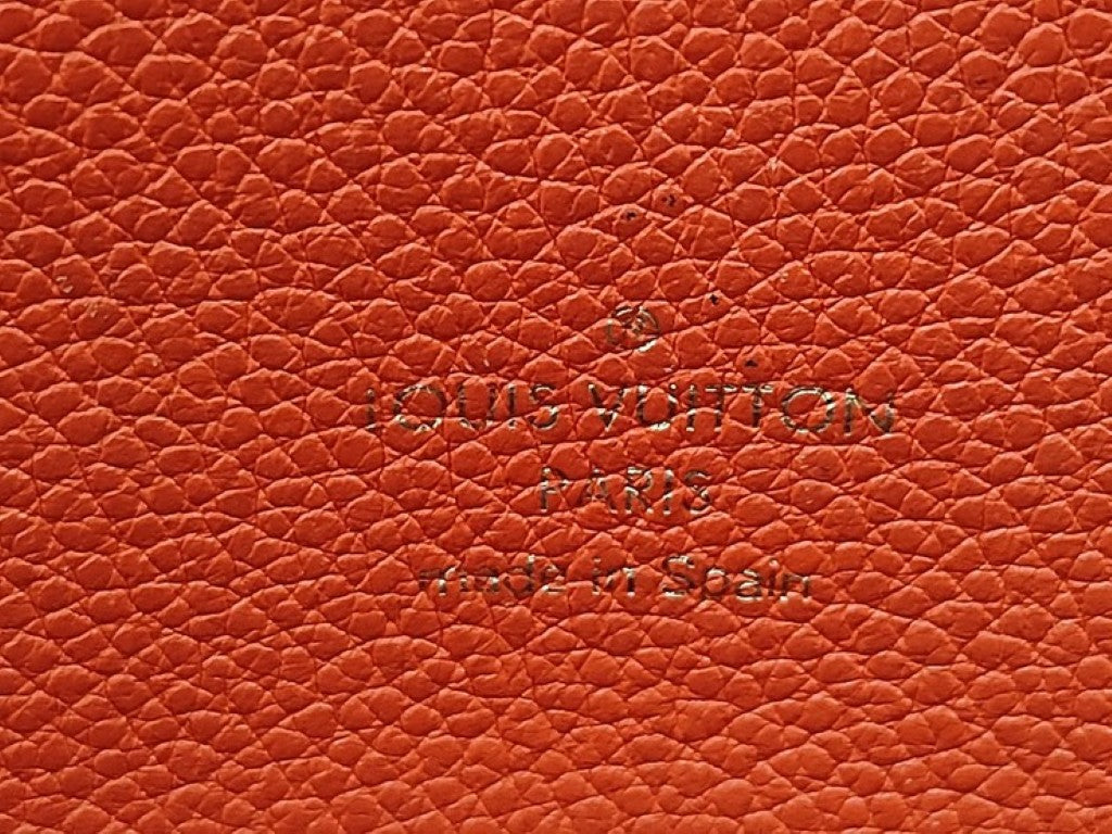 LOUIS VUITTON ルイヴィトン ショルダーバッグ バガテル M50074 アプリコ(オレンジ)系 モノグラムアンプラント レディース 2WAY ゴールド金具 美品