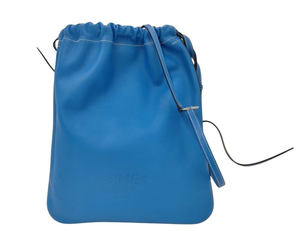 HERMES エルメス ショルダーバッグ ブリダド ブルーザンジバル系 エヴァーカラー レディース 美品