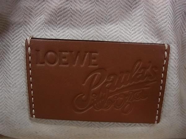 LOEWE ロエベ ポーチ パウラズ イビザ ドローストリング 692118 ピンク系 キャンバス レディース 美品
