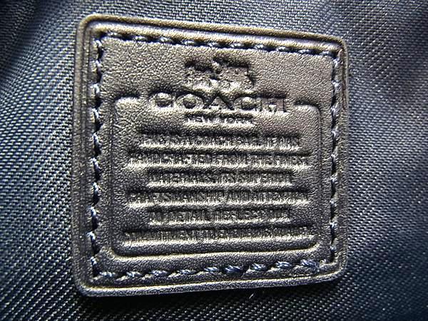 COACH コーチ ハンドバッグ 53077 ネイビー レザー レディース チェーン ゴールド金具 美品