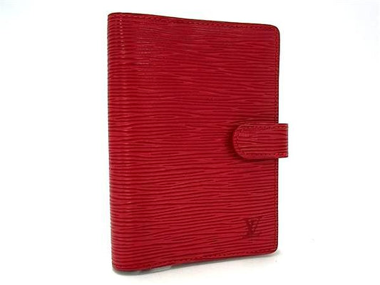 LOUIS VUITTON ルイヴィトン 手帳カバー アジェンダPM R2005E ルージュ(レッド) エピ レディース 超美品