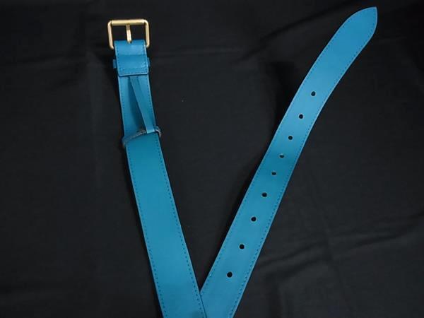 GUCCI グッチ ウエストバッグ GGマーモント 476434 ブルー系 ベルベット レディース ゴールド金具 美品