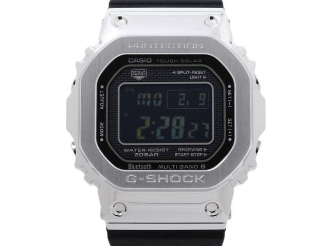 CASIO カシオ 腕時計 GSHOCK フルメタル GMWB50001JF シルバー ブラック SS×樹脂 メンズ ソーラー電波 デジタル 超美品