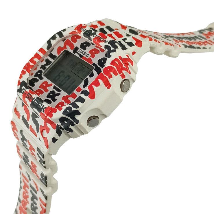 CASIO カシオ 腕時計 GSHOCK MARNIコラボ GMDS5610MA / WHMH0001A1 ホワイト×ブラック×レッド 樹脂×SS ユニセックス デジタル 美品