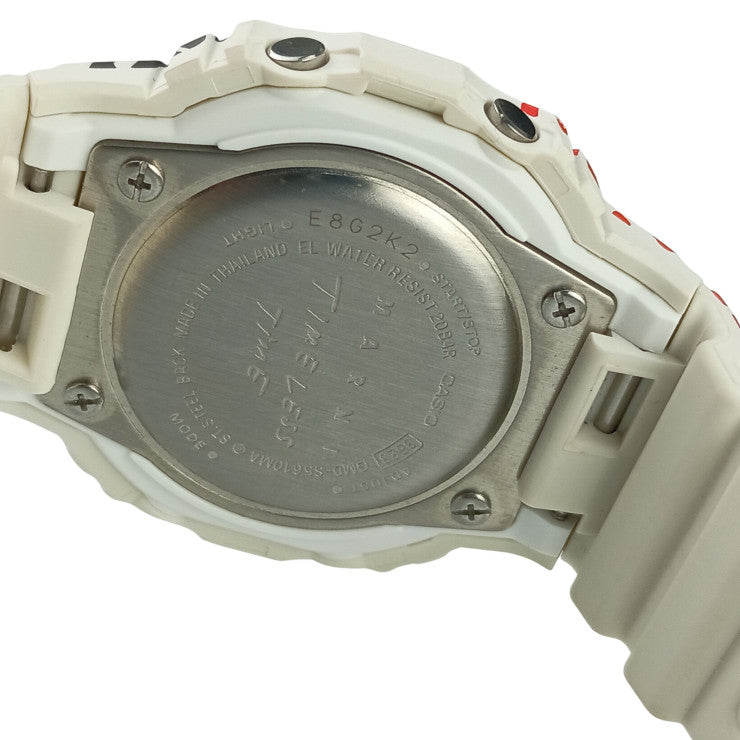 CASIO カシオ 腕時計 GSHOCK MARNIコラボ GMDS5610MA / WHMH0001A1 ホワイト×ブラック×レッド 樹脂×SS ユニセックス デジタル 美品