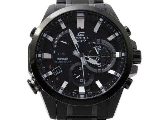 CASIO カシオ 時計 EDIFICE エディフィス EQB510 ブラック ステンレススチール メンズ アナログ 美品