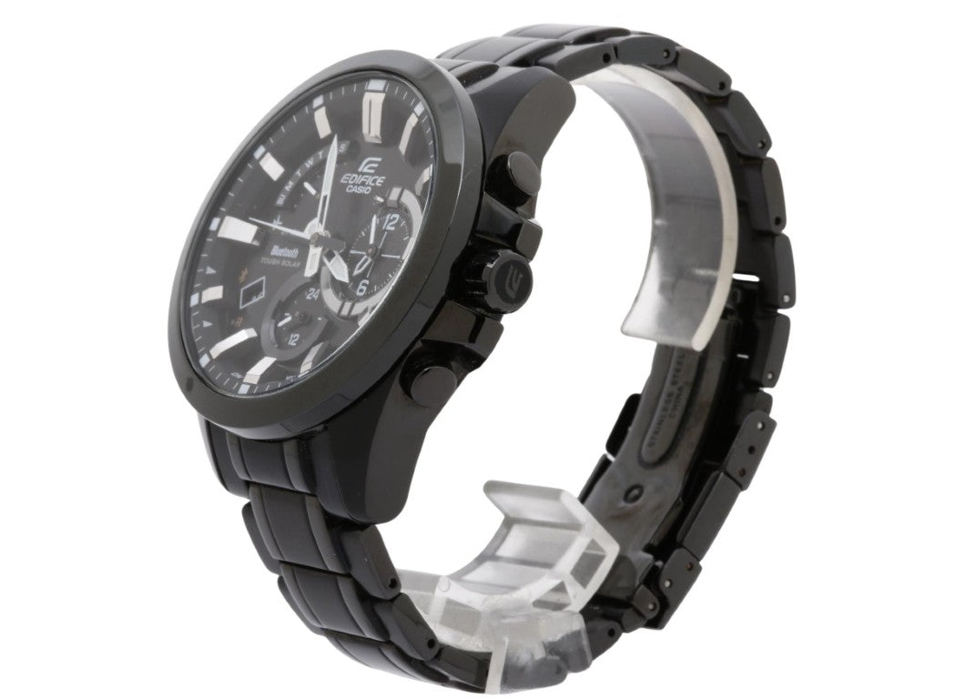 CASIO カシオ 時計 EDIFICE エディフィス EQB510 ブラック ステンレススチール メンズ アナログ 美品