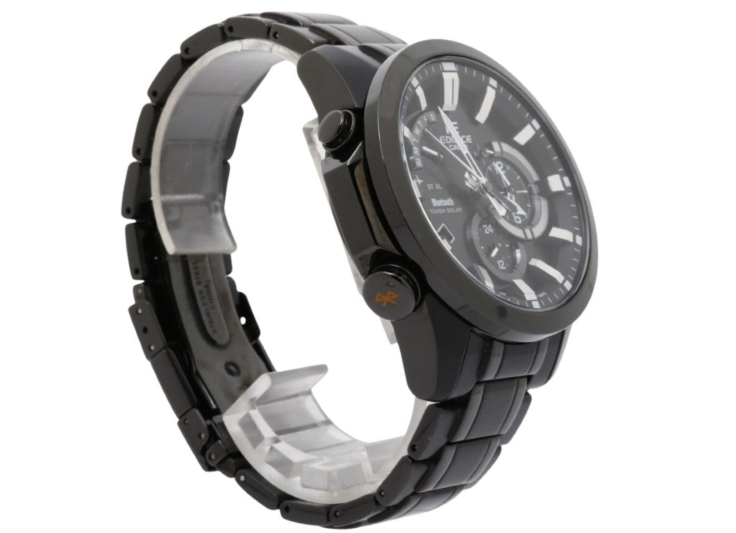 CASIO カシオ 時計 EDIFICE エディフィス EQB510 ブラック ステンレススチール メンズ アナログ 美品