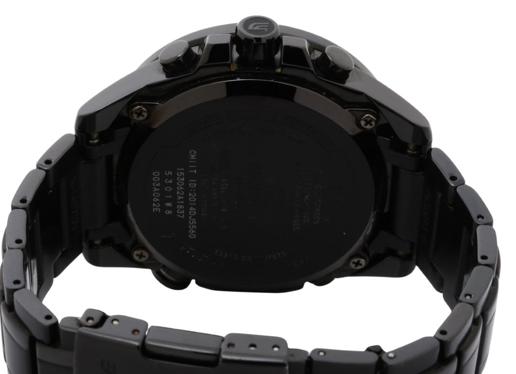CASIO カシオ 時計 EDIFICE エディフィス EQB510 ブラック ステンレススチール メンズ アナログ 美品