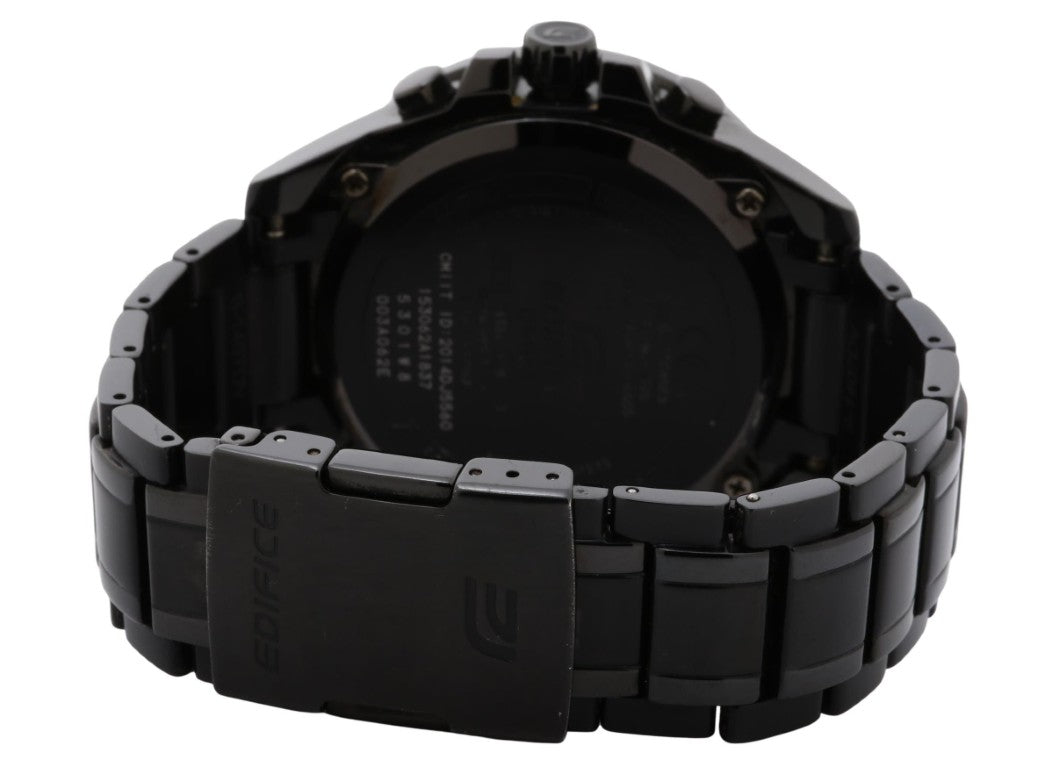 CASIO カシオ 時計 EDIFICE エディフィス EQB510 ブラック ステンレススチール メンズ アナログ 美品
