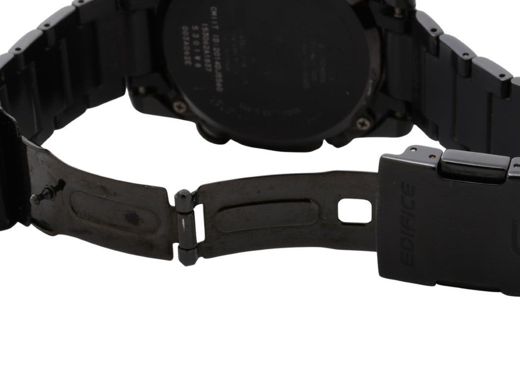 CASIO カシオ 時計 EDIFICE エディフィス EQB510 ブラック ステンレススチール メンズ アナログ 美品