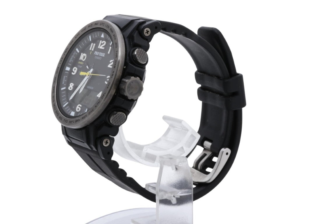 CASIO カシオ 時計 PRO TREK プロトレック Climber Line PRW51Y1JF ブラック 樹脂（バイオマス）／ステンレススチール メンズ アナデジ 美品