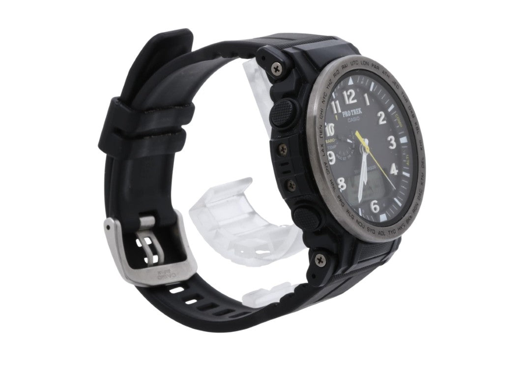 CASIO カシオ 時計 PRO TREK プロトレック Climber Line PRW51Y1JF ブラック 樹脂（バイオマス）／ステンレススチール メンズ アナデジ 美品