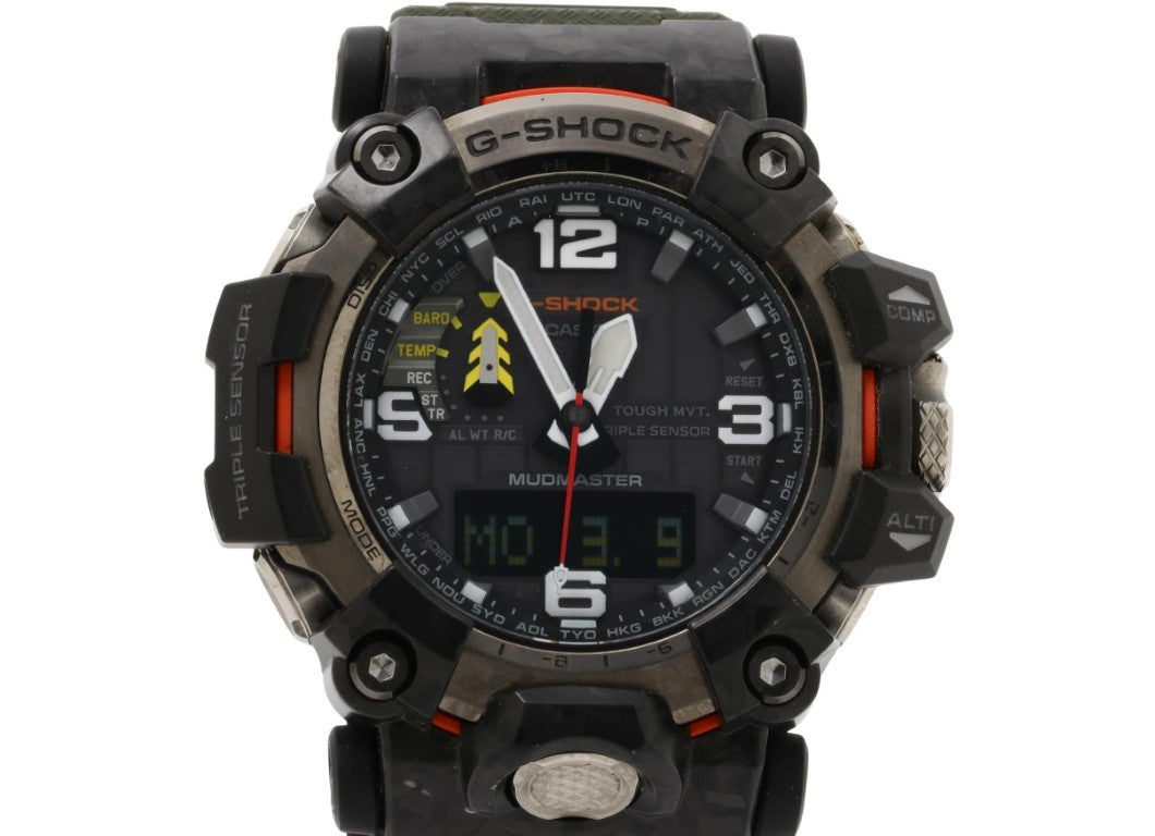 CASIO カシオ 時計 GSHOCK MASTER OF G LAND MUDMASTER GWG20001A3JF ブラック カーキ 樹脂／ステンレススチール メンズ アナデジ 美品