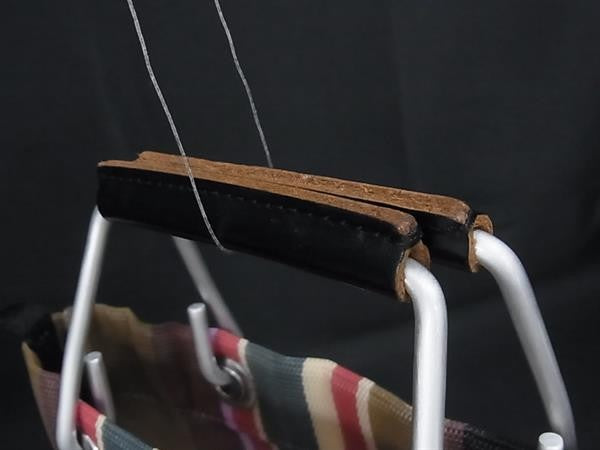 MARNI マルニ ショルダーバッグ フラワーカフェ マルチカラー系 ナイロン レディース 2WAY ストライプ 美品