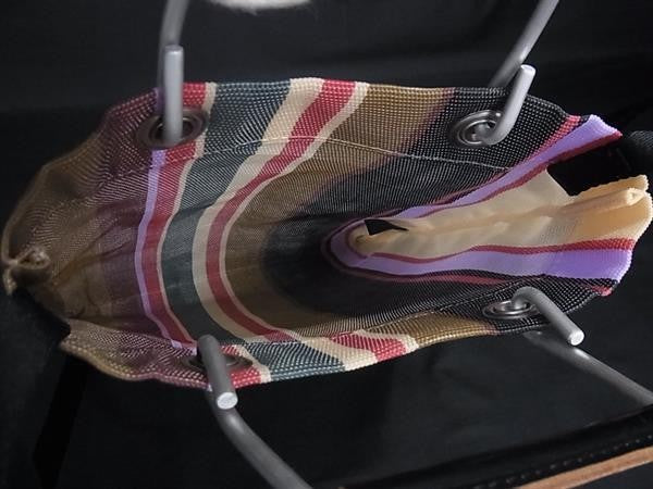 MARNI マルニ ショルダーバッグ フラワーカフェ マルチカラー系 ナイロン レディース 2WAY ストライプ 美品