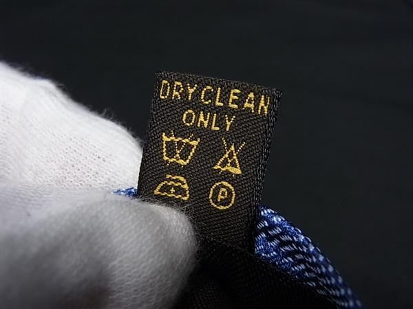 LOUIS VUITTON ルイヴィトン ネクタイ クラヴァット ダミエ クラシック ブルー系 シルク100％ メンズ 超美品