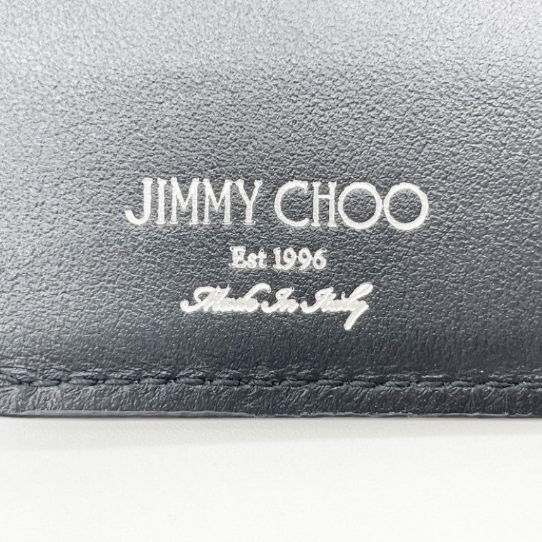 JIMMY CHOO ジミーチュウ 長財布 COOPER クーパー ブラック系 レザー ユニセックス スタースタッズ 二つ折り 美品