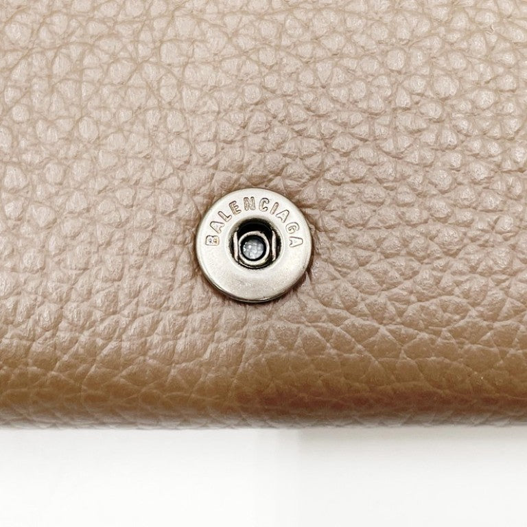 BALENCIAGA バレンシアガ キーケース ネオクラシック 650854 ブラウン系 レザー ユニセックス 6連 シルバー金具 美品