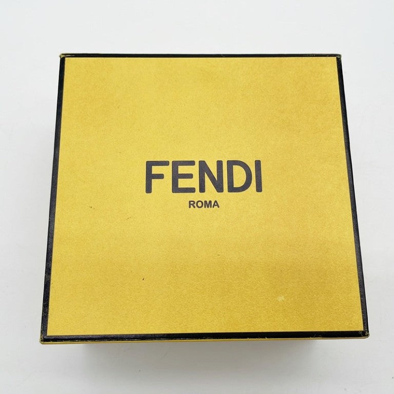 FENDI フェンディ ブレスレット シルバー系 メタル レディース FFロゴ ラインストーン 美品
