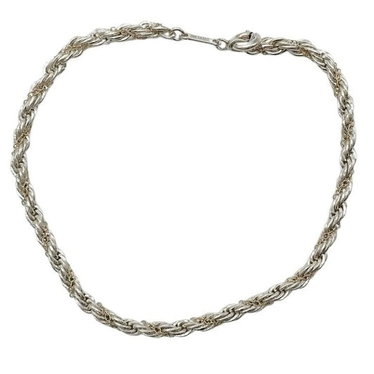 Tiffany&Co. ティファニー ブレスレット シルバー ゴールド系 SV925 レディース ツイスト チェーン コンビ 美品