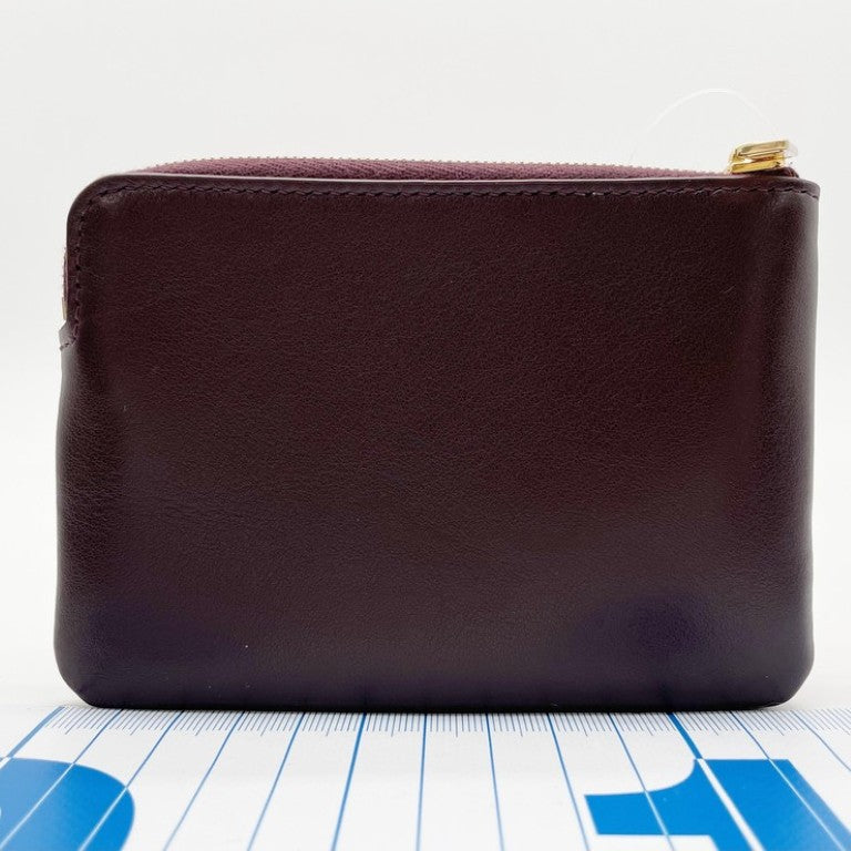 CELINE セリーヌ コインケース キュイルトリオンフ コインパース ボルドー系 レザー レディース ゴールド金具 美品