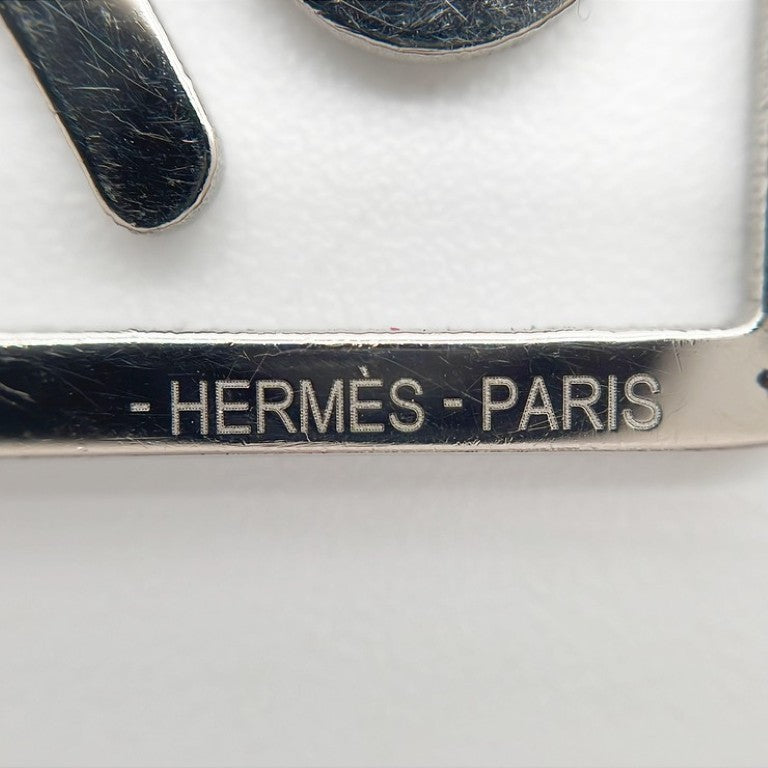 HERMES エルメス マネークリップ エスケトル シルバー系 メタル ユニセックス シュバル ホース 美品