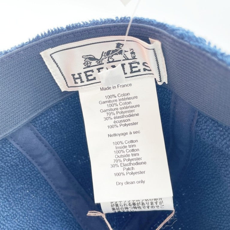HERMES エルメス 帽子 ディヴィス ブルー系 コットン ユニセックス キャスケット 新品未使用展示品