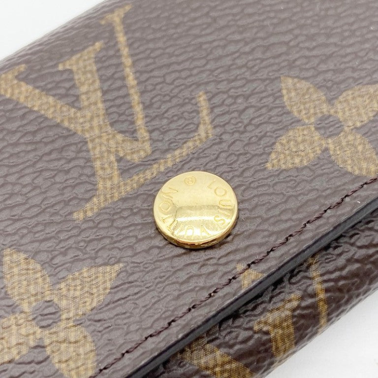 LOUIS VUITTON ルイヴィトン キーケース・キーリング ミュルティクレ4 M69517 ブラウン系 モノグラム ユニセックス ゴールド金具 超美品