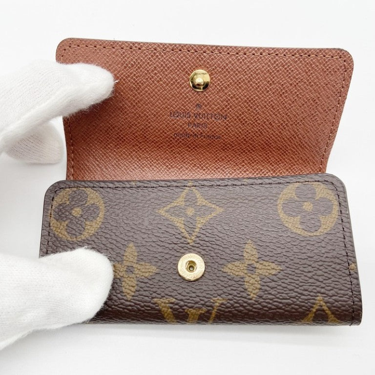 LOUIS VUITTON ルイヴィトン キーケース・キーリング ミュルティクレ4 M69517 ブラウン系 モノグラム ユニセックス ゴールド金具 超美品