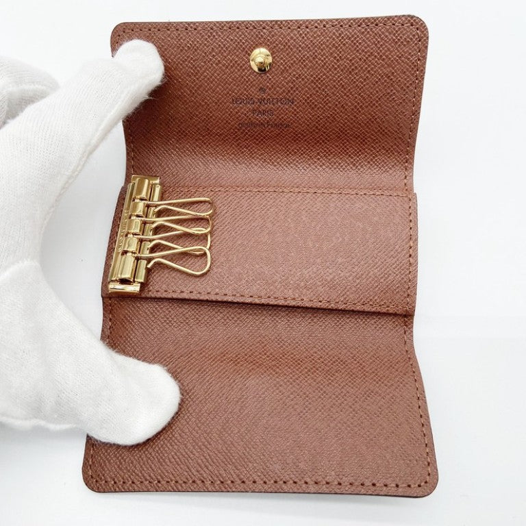 LOUIS VUITTON ルイヴィトン キーケース・キーリング ミュルティクレ4 M69517 ブラウン系 モノグラム ユニセックス ゴールド金具 超美品