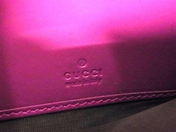 GUCCI グッチ 長財布 グッチシマ メタルリボン ジップアラウンドウォレット 388679 パープル系 レザー レディース 美品