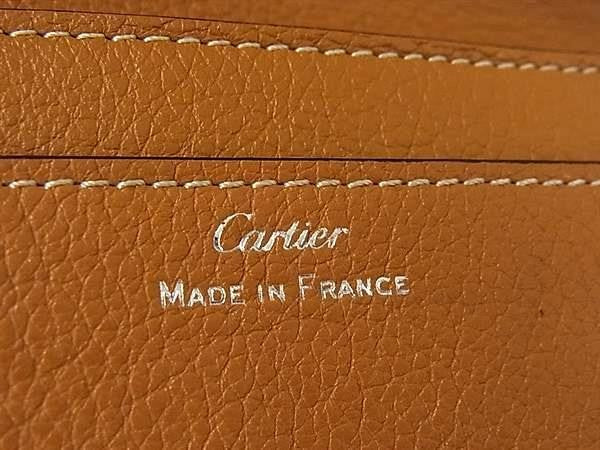 Cartier カルティエ 長財布 C ドゥ カルティエ インターナショナルウォレット L3001511 ブラウン系 レザー レディース フラップウォレット シルバー金具 美品
