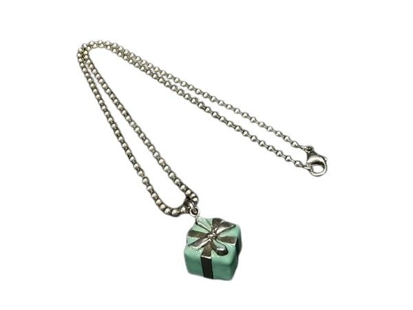 TIFFANY＆Co ティファニー ネックレス ブルーボックス シルバー ブルー系 SV925 レディース ペンダント 美品