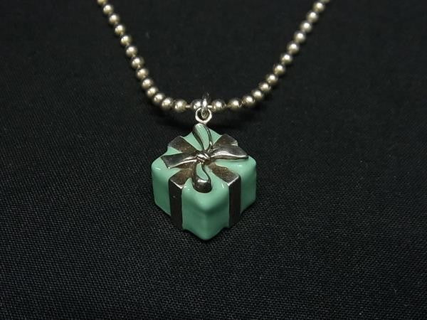 TIFFANY＆Co ティファニー ネックレス ブルーボックス シルバー ブルー系 SV925 レディース ペンダント 美品